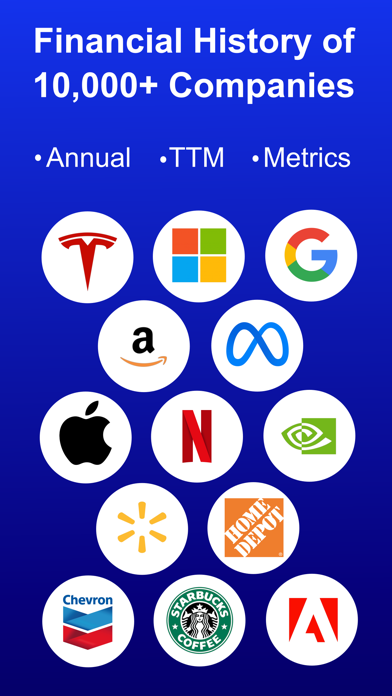Stock Financials App Screenshot