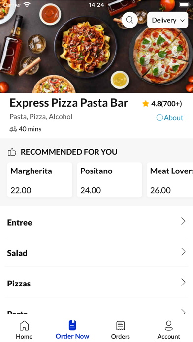 Express Pizza Pasta Bar Screenshot