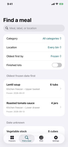 Freezer Shelf Map screenshot 2