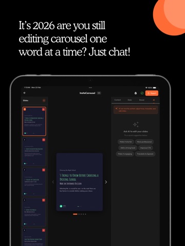 InstaCarousel IO iPad screenshot