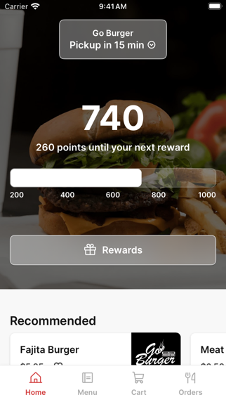 Go Burger To Go iPhone screenshot 1 - Food & Drink app