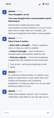 doremiradio: AI Radio iPhone screenshot