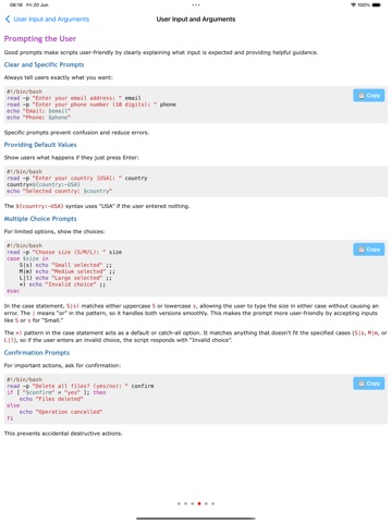 Learn Shell Scripting iPad screenshot