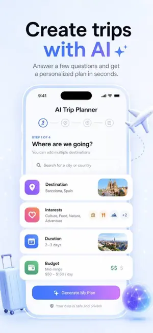 Planvia: AI Trips screenshot 2