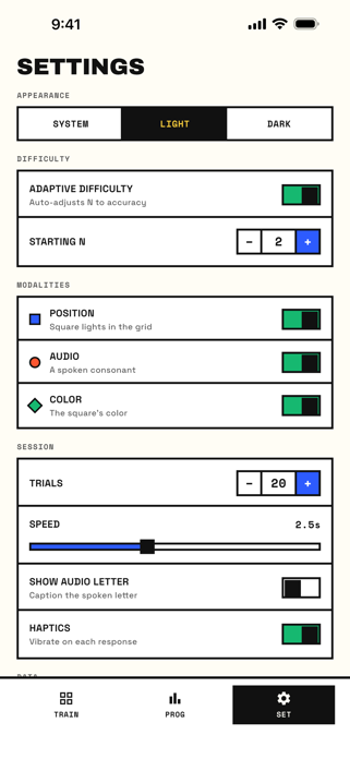 Dual N-Back: Brain Trainer Screenshot 4 of 7