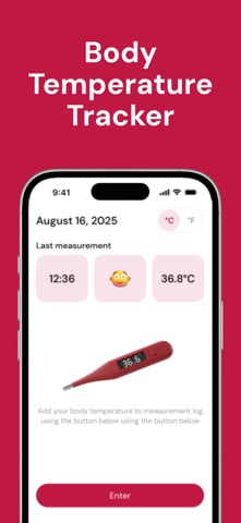 Body Temperature Track iPhone screenshot
