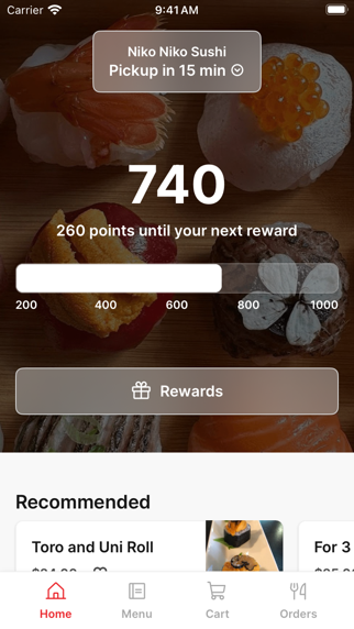 Niko Niko Sushi iPhone screenshot 1 - Food & Drink app