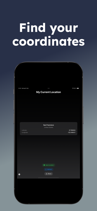MyLocation: save & share Screenshot 1 of 5