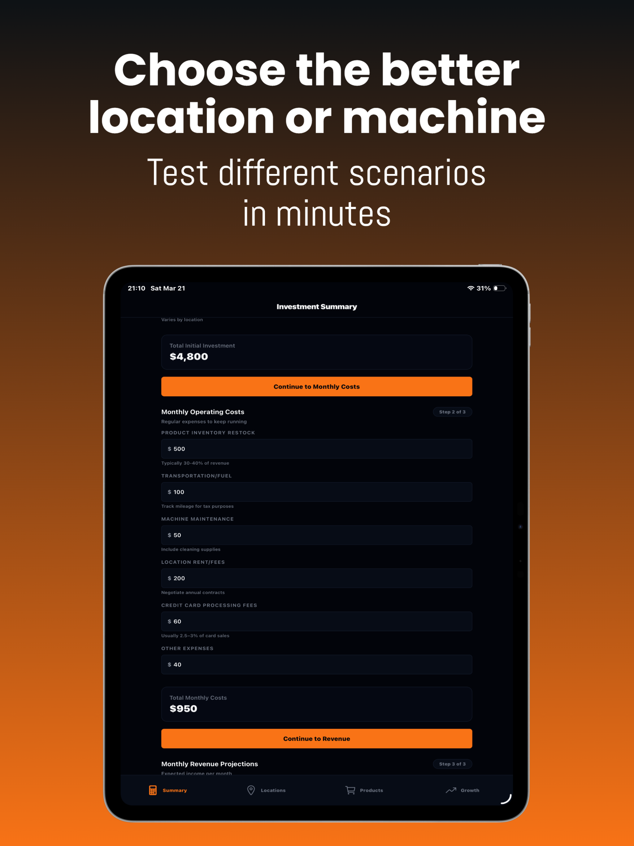 VendROI: Vending ROI Calc screenshot 8