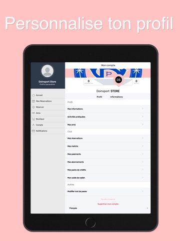 TENNIS PADEL CLUB BANDOL iPad screenshot