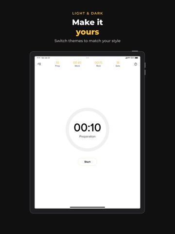 HIIT Workout: Interval Timer iPad screenshot