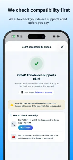 BeSIM: Travel eSIM Data Plans screenshot 2