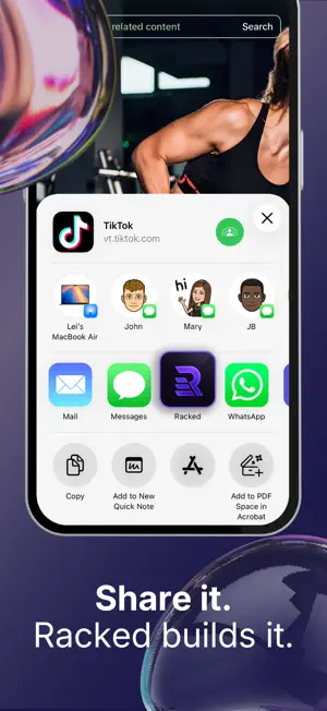 Racked: Video Workout Builder screenshot 2