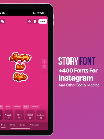 StoryFont for Instagram Story iPad screenshot