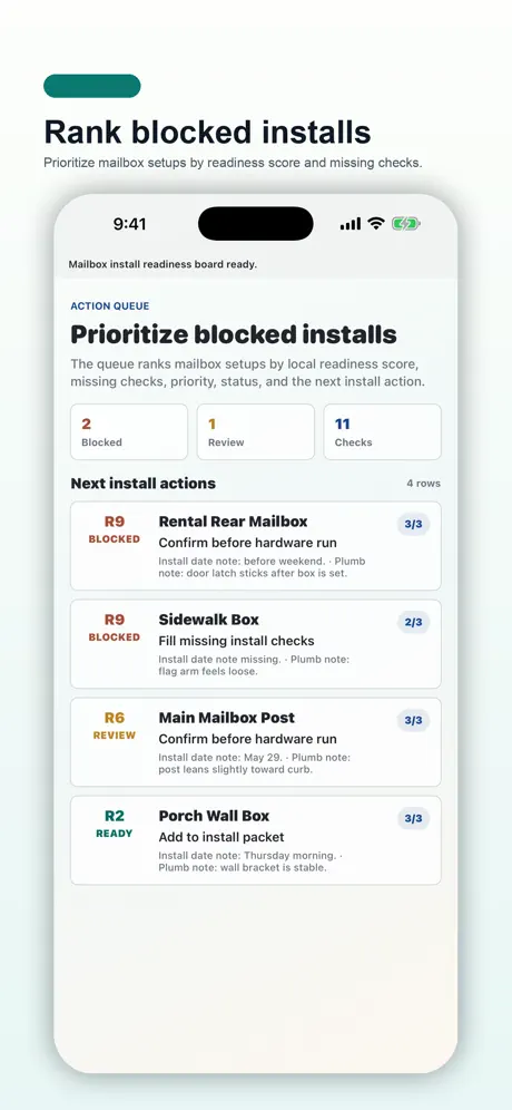 Mailbox Install Readiness Pad screenshot 3
