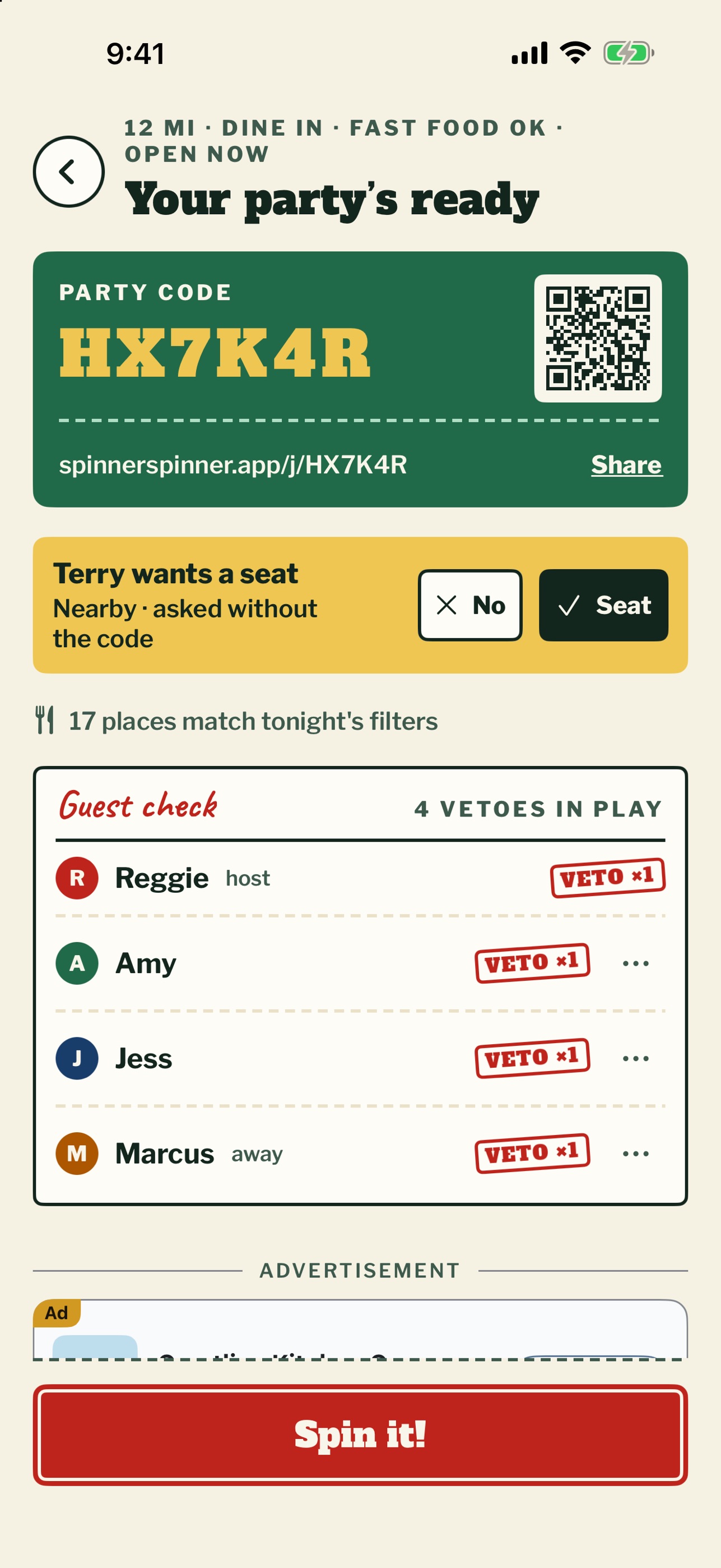 Screenshot 5 of Spinner for Dinner