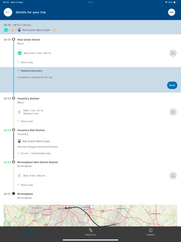 National PTI Journey Planner iPad screenshot