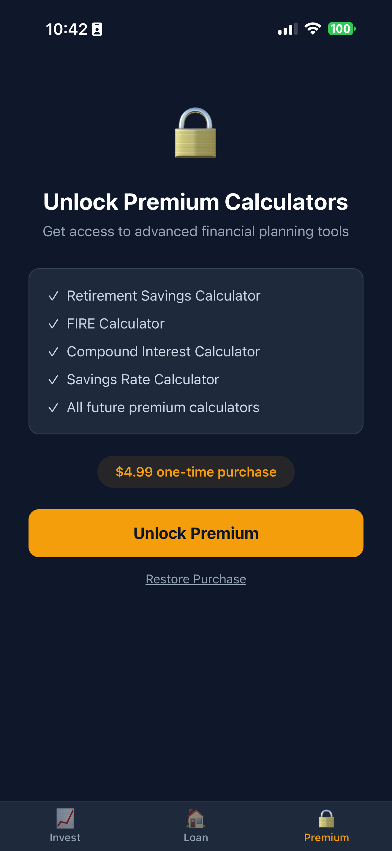 FIRE Financial Calculators screenshot 6