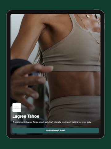Lagree Tahoe iPad screenshot