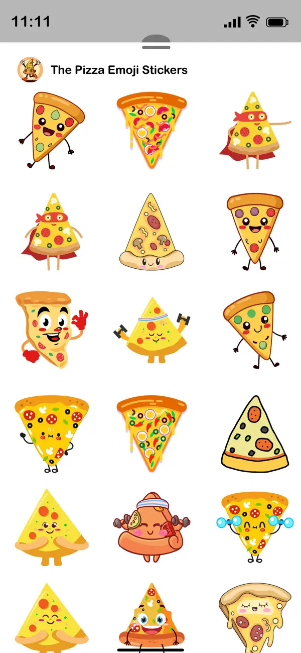 Screenshot #1 pour The Pizza Emoji Sticker