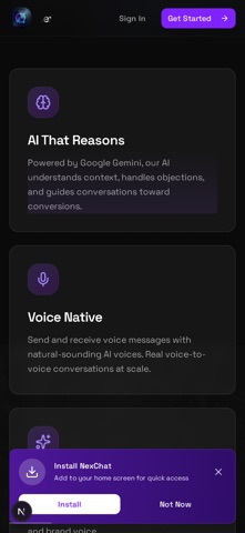NexChat ai iPhone screenshot
