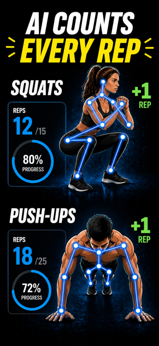 Repito: Push-ups & Squats AI Screenshot 3 of 5
