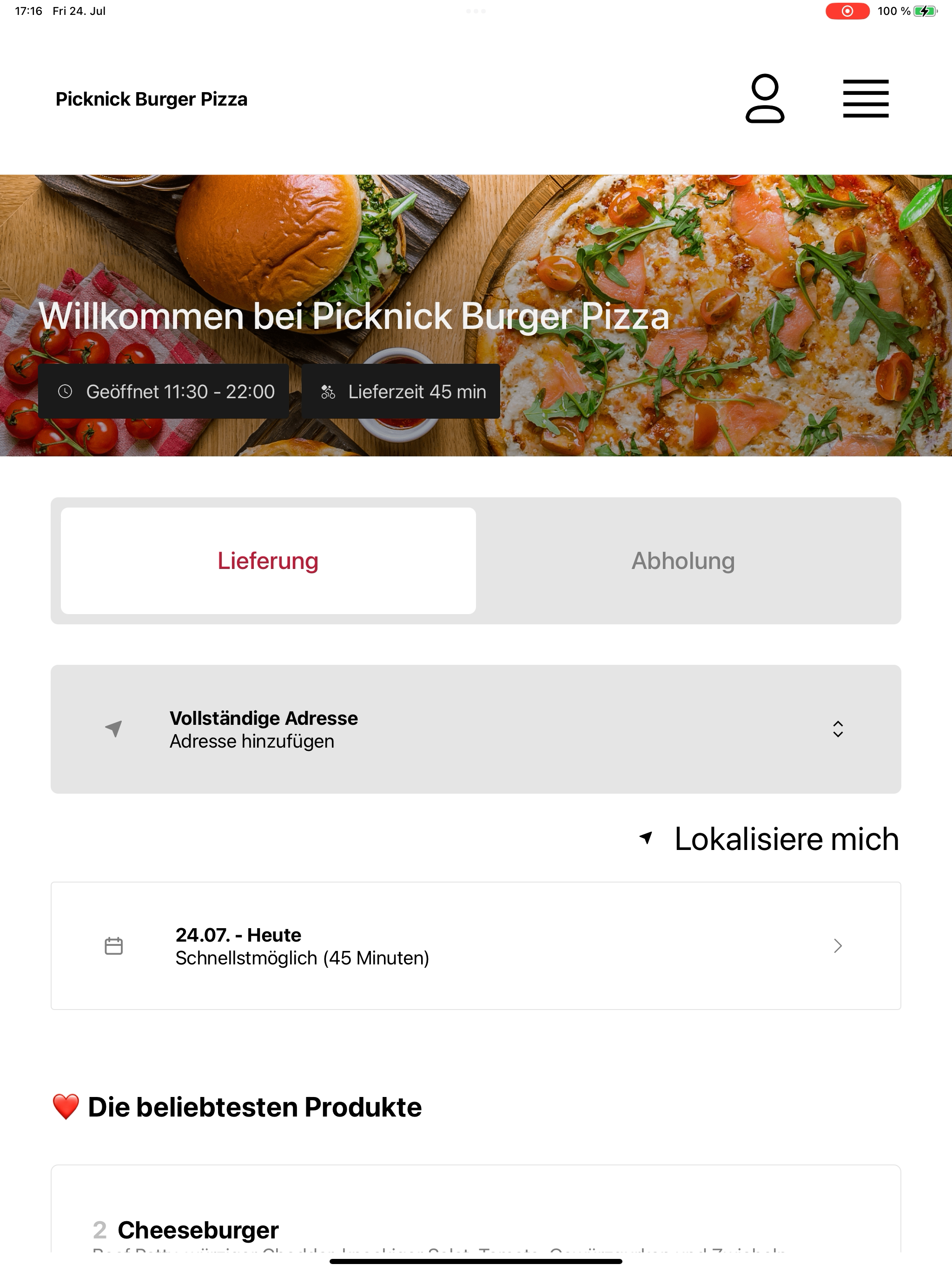 Picknick Burger Pizza screenshot 14