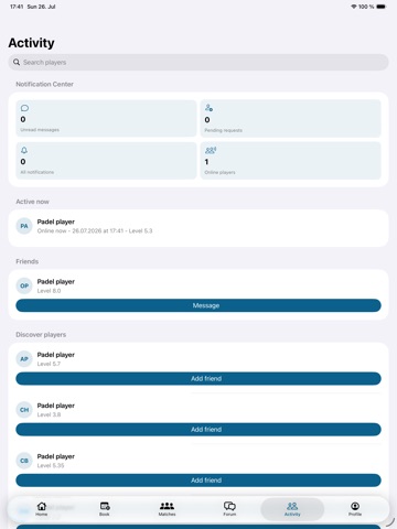 Padel Planner Austria iPad screenshot