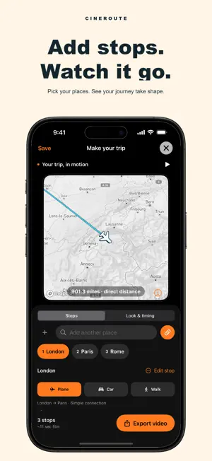 Travel Map Animator Cine Route screenshot 2