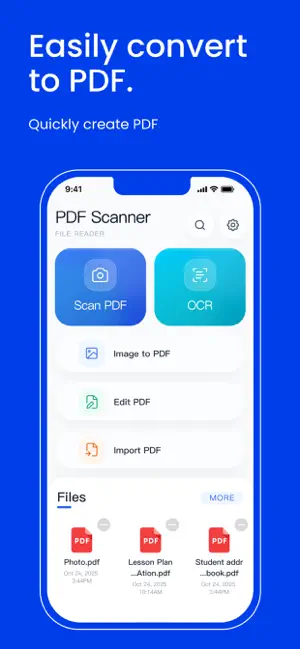 PDF Scanner - File Reader iPhone screenshot 1