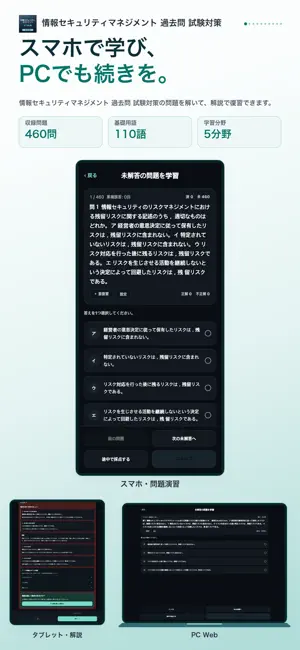 情報セキュリティマネジメント試験 過去問 試験対策 screenshot 1