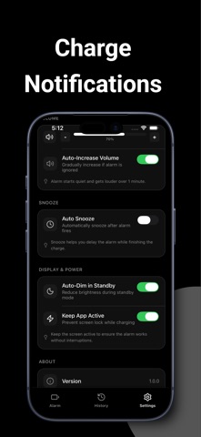 Battery Charge Monitor - Alarm iPhone screenshot