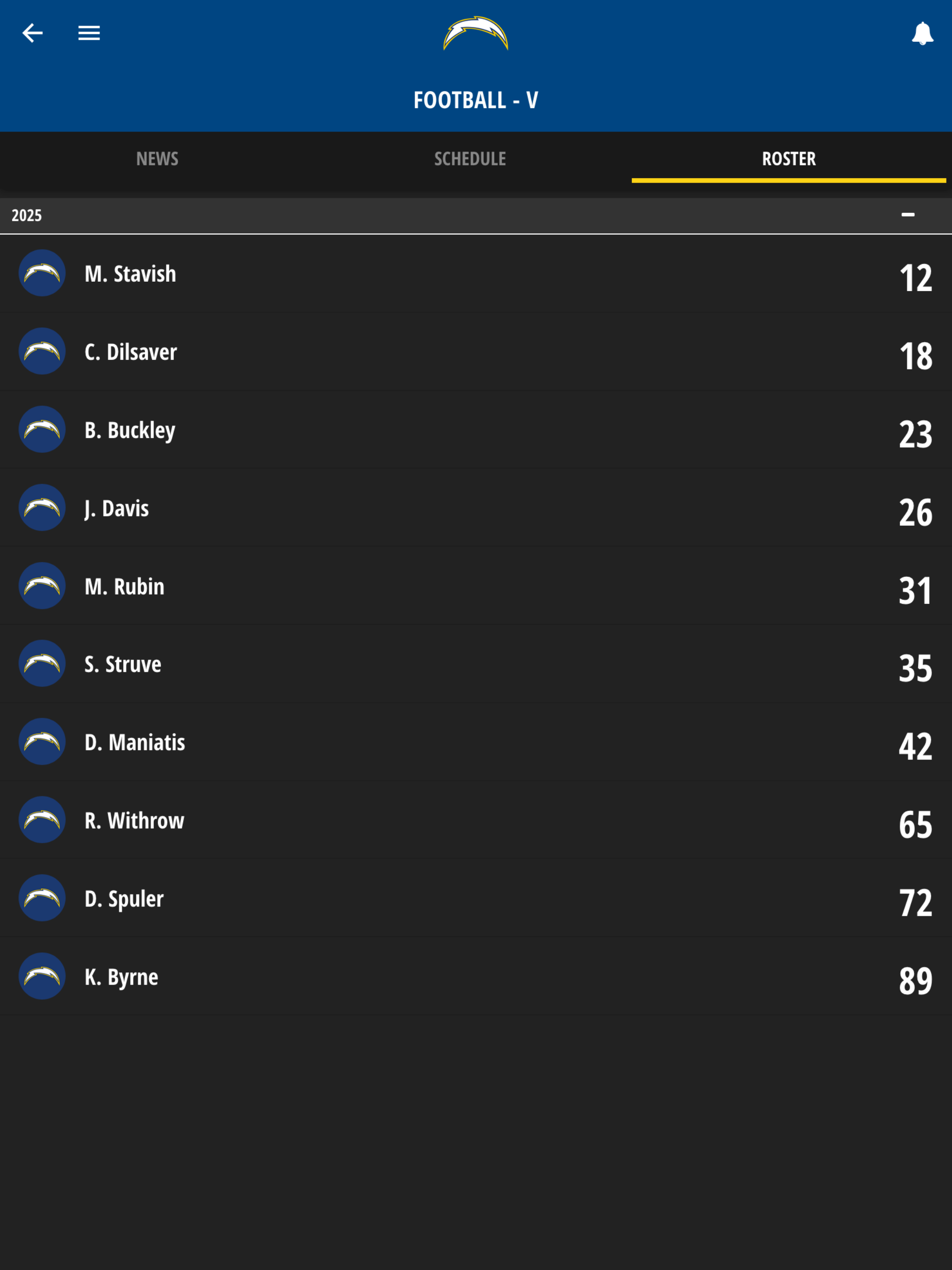 ELCA Chargers screenshot 13