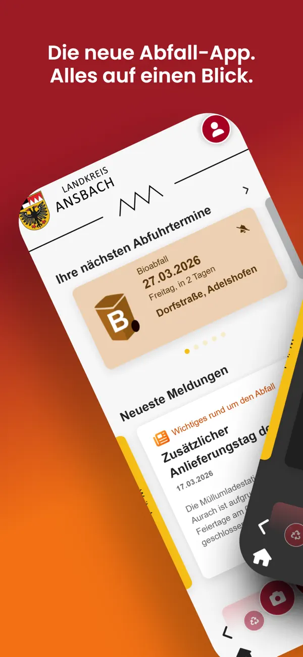 Screenshot #1 pour Landkreis Ansbach Abfall-App