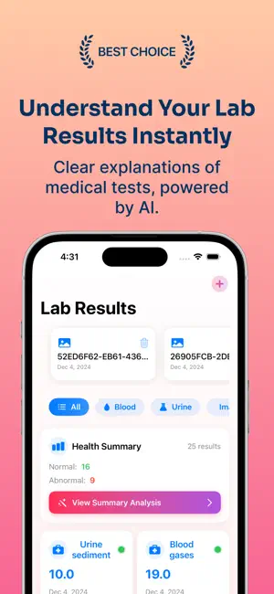 AI Lab Results Analyzer screenshot 1
