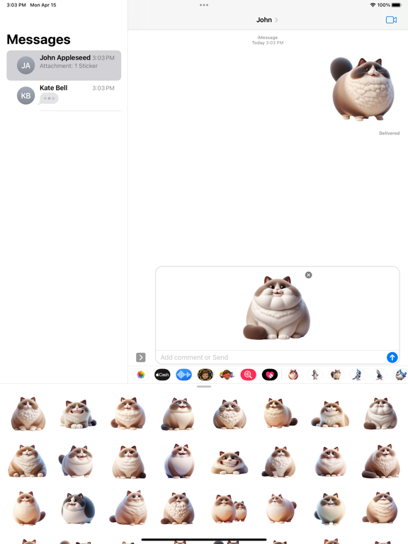Screenshot #5 pour Fat Ragdoll Cat Stickers