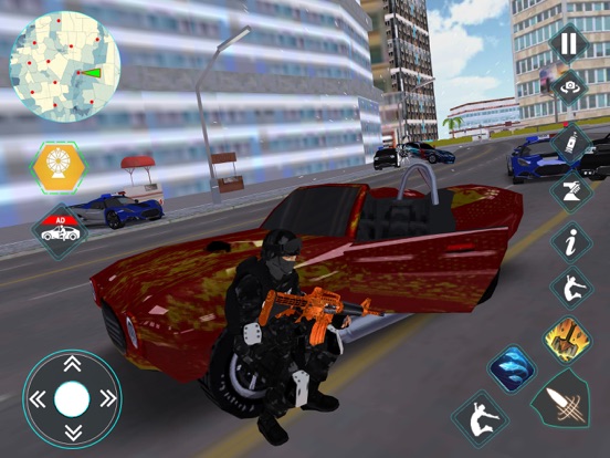 Police Chase Gangster Car Game iPad screenshot 6 - Entertainment app