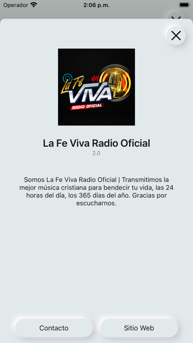 La Fe Viva Radio Oficial Screenshot