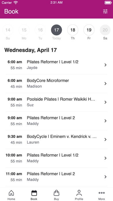 Body Balance Hawaii Screenshot