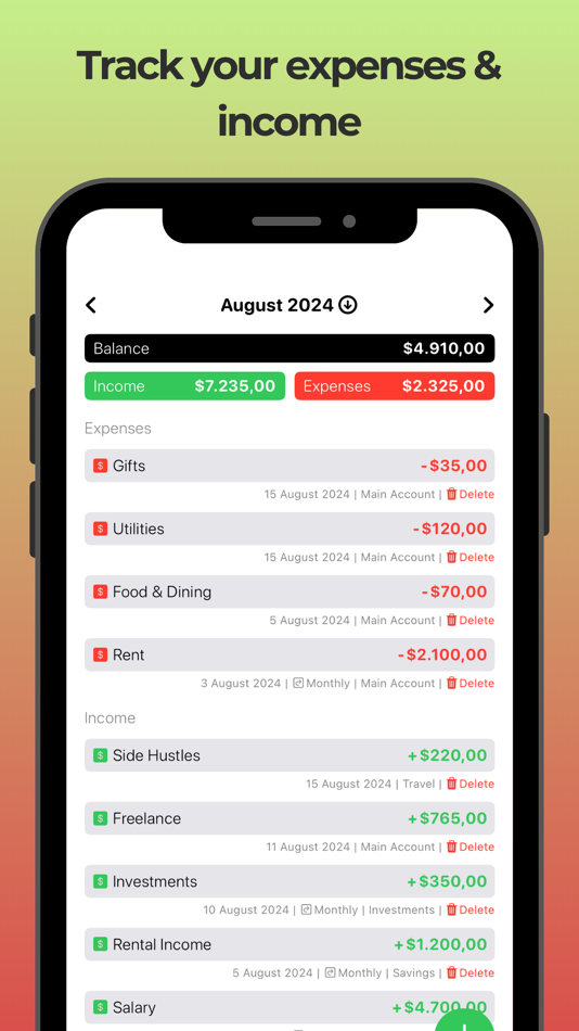 #1. Expense Tracker & Spending (iOS) By: CHARAFA BOUKHALFA