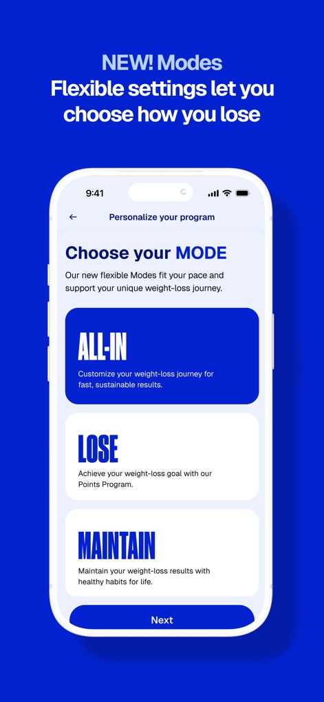 WeightWatchers Program - Tailored Program Paths