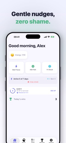 Fokku: ADHD Focus Timer & AI iPhone screenshot
