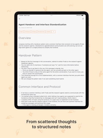 Odie: AI Voice Notes iPad screenshot
