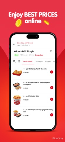 Jollibee: Food Delivery App iPhone screenshot 3