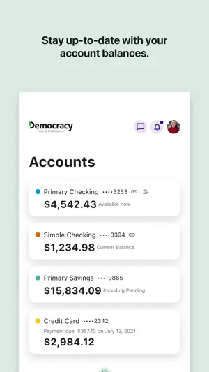 Democracy FCU Mobile screenshot 3