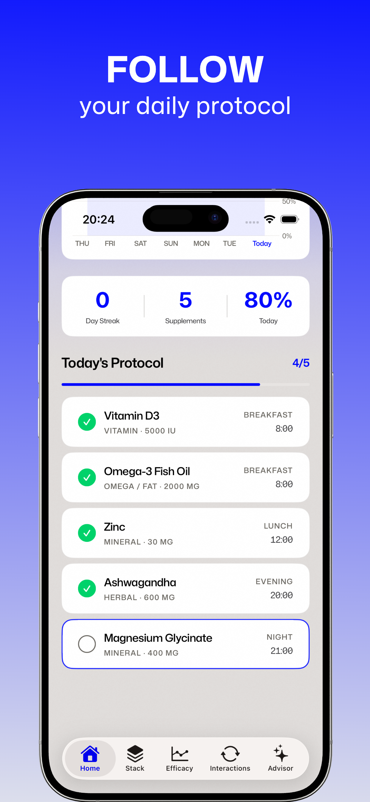 Stackhero - Supplement Tracker