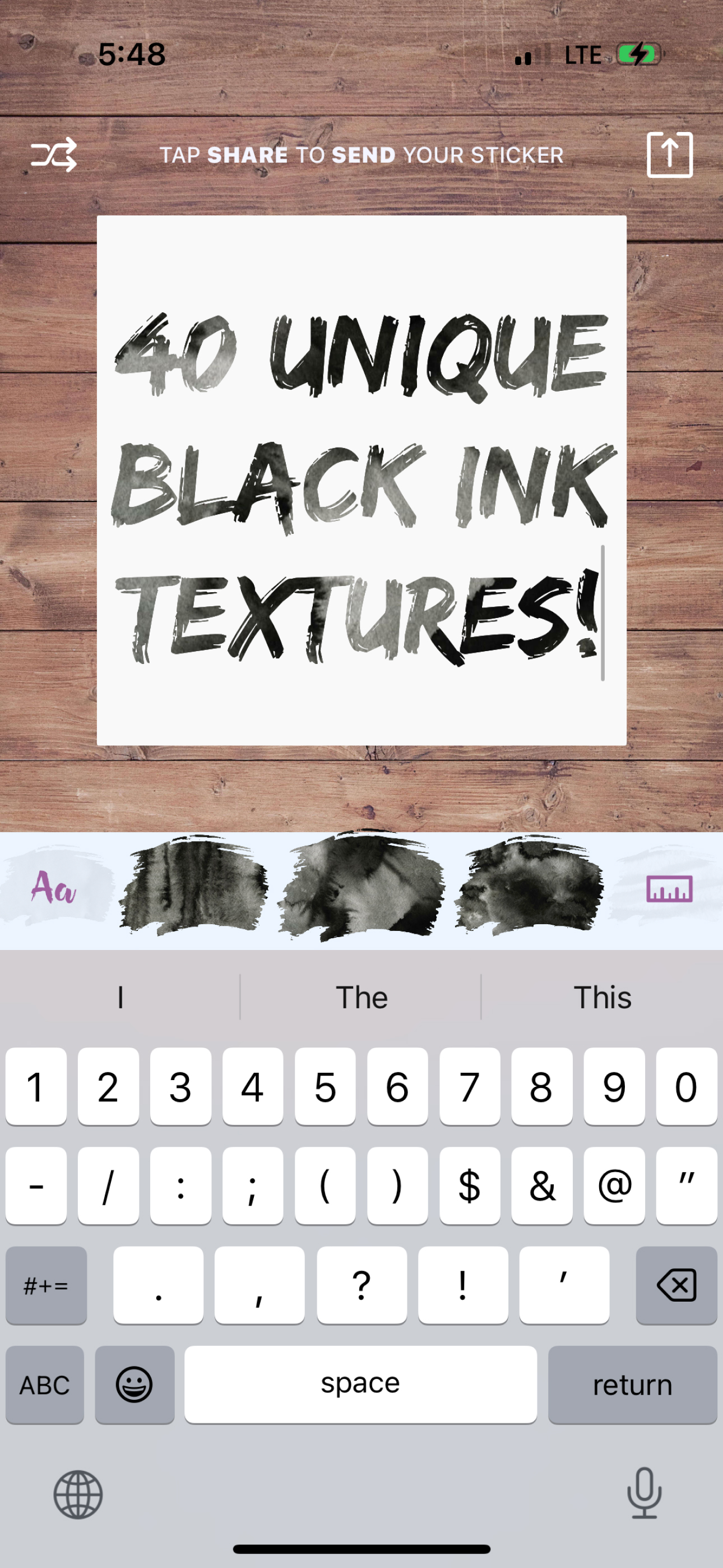 Flair: Black Ink Stickers
