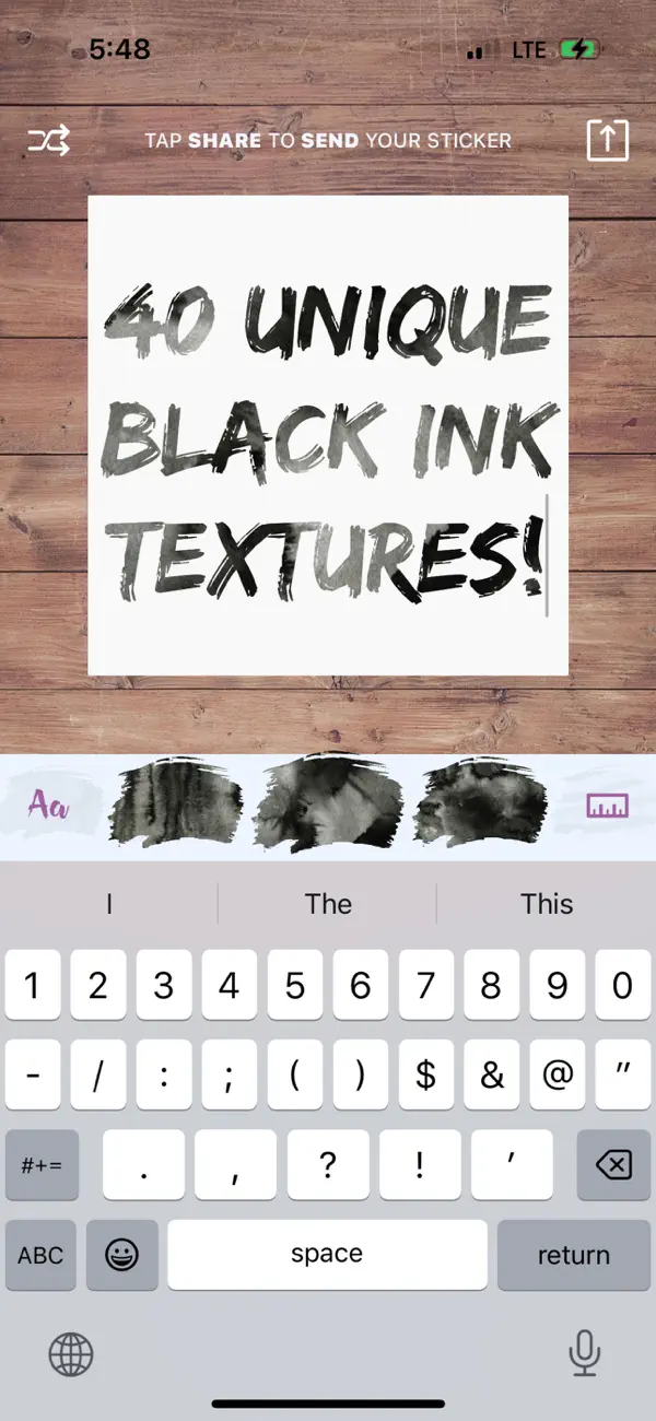 Screenshot #1 pour Flair: Black Ink Stickers