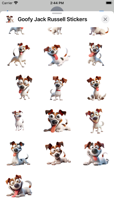 Screenshot #3 pour Goofy Jack Russell Stickers