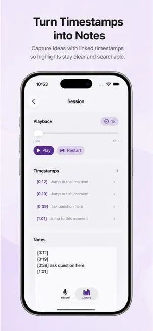 Voice Recorder with Timestamps screenshot 2